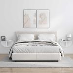 Casa si Gradina - Mobilier - Biblioteci si rafturi - Rafturi - Raft de perete 2 pcs Alb lucios 38 x 19 x 19 cm Lemn compozit - Infinity.ro