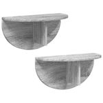 Casa si Gradina - Mobilier - Biblioteci si rafturi - Rafturi - Raft de perete 2 pcs Gri Sonoma 38 x 19 x 19 cm Lemn compozit - Infinity.ro