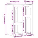 Casa si Gradina - Mobilier - Comode si corpuri - Corpuri bucatarie - Bufet Alb 59 x 35 x 80.5 cm Lemn compozit - Infinity.ro