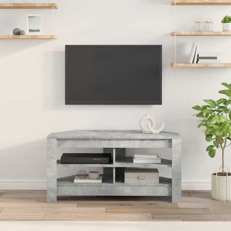 Casa si Gradina - Mobilier - Comode si corpuri - Comode - DulapdecoltpentruTV Gri din beton 102 x 40,5 x 45 cm - Infinity.ro
