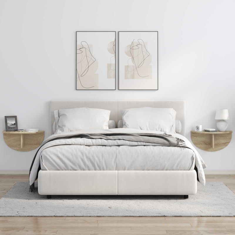 Casa si Gradina - Mobilier - Biblioteci si rafturi - Rafturi - Raft de perete Pe perete 2 pcs Stejar Sonoma 38 x 19 x 19 cm - Infinity.ro