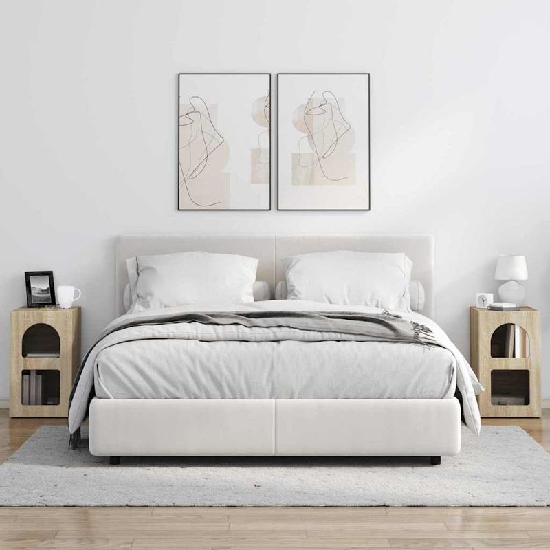 Casa si Gradina - Mobilier - Comode si corpuri - Noptiere - Noptiera 2 pcs Stejar Sonoma 29.5 x 35 x 50 cm Lemn compozit - Infinity.ro