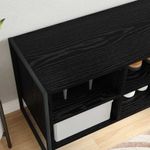 Casa si Gradina - Mobilier - Organizare si depozitare - Organizator incaltaminte - Dulap pentru pantofi Stejar Negru 60 x 35 x 44 cm Lemn compozit - Infinity.ro