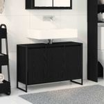 Casa si Gradina - Mobilier - Mobilier baie - Corpuri baie - Dulap de Baie cu usa Stejar Negru 90 x 30 x 60 cm Lemn compozit - Infinity.ro
