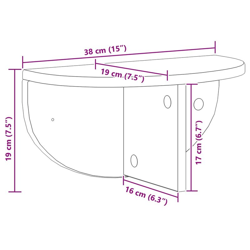 Casa si Gradina - Mobilier - Biblioteci si rafturi - Rafturi - Raft de perete 2 pcs Lemn vechi 38 x 19 x 19 cm Lemn compozit - Infinity.ro