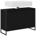 Casa si Gradina - Mobilier - Mobilier baie - Corpuri baie - Dulap de Baie cu usa Stejar Negru 90 x 30 x 60 cm Lemn compozit - Infinity.ro