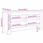 Casa si Gradina - Mobilier - Comode si corpuri - Comode - DulapdecoltpentruTV Gri din beton 102 x 40,5 x 45 cm - Infinity.ro
