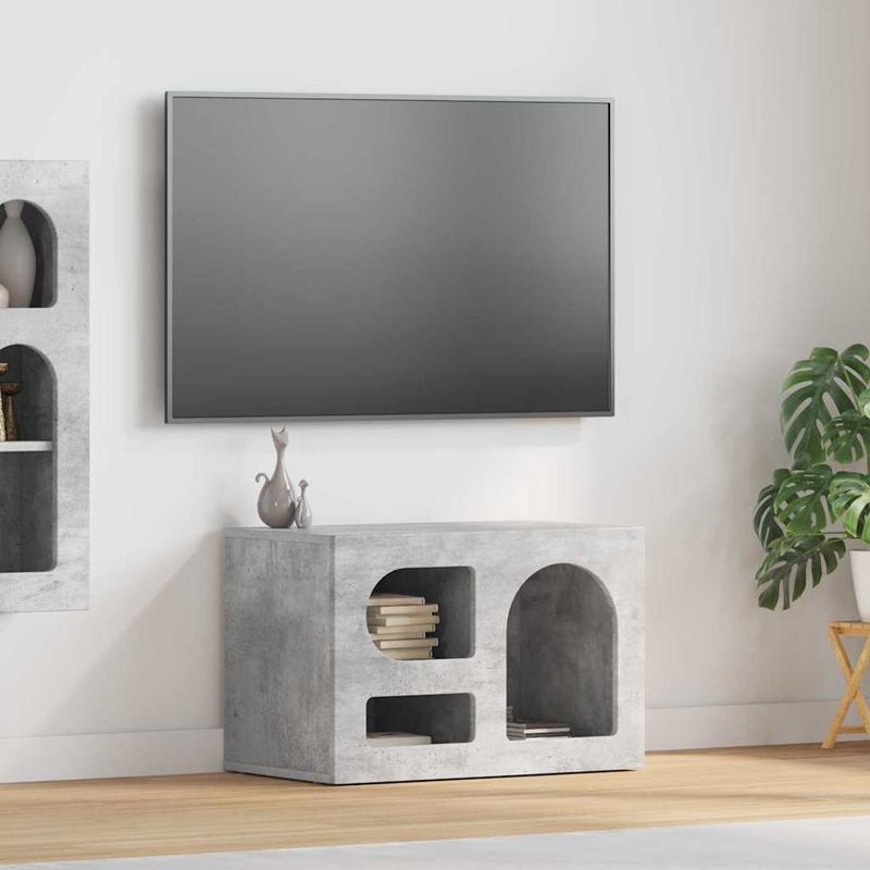 Casa si Gradina - Mobilier - Comode si corpuri - Comode - Cabinet TV Gri din beton 60 x 35 x 40 cm Lemn compozit - Infinity.ro