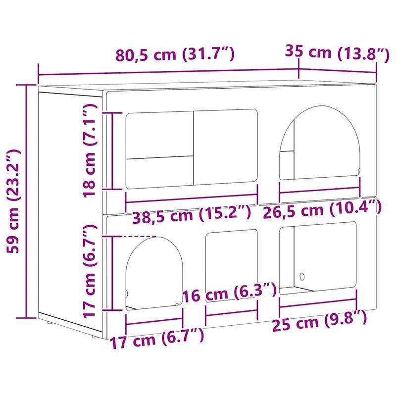 Casa si Gradina - Mobilier - Comode si corpuri - Corpuri bucatarie - Bufet Alb lucios 80.5 x 35 x 59 cm Lemn compozit - Infinity.ro