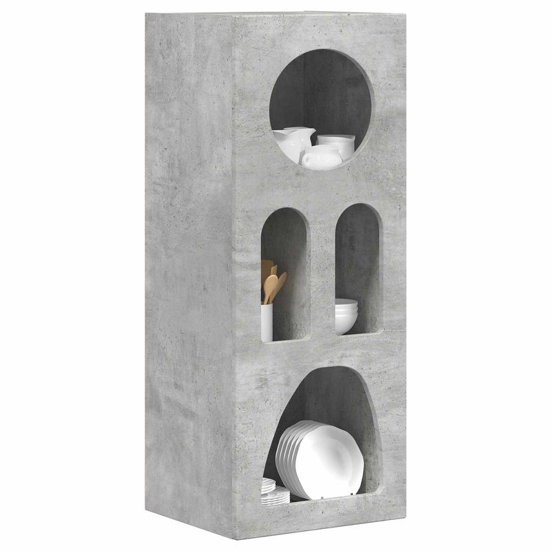 Casa si Gradina - Mobilier - Comode si corpuri - Comode - Bufet Gri din beton 40 x 35 x 100.5 cm Lemn compozit - Infinity.ro