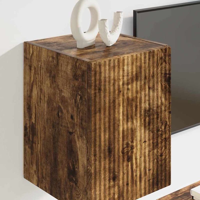 Casa si Gradina - Mobilier - Comode si corpuri - Comode - Dulap TV de perete Stejar fumuriu 30 x 31 x 40 cm Lemn compozit - Infinity.ro