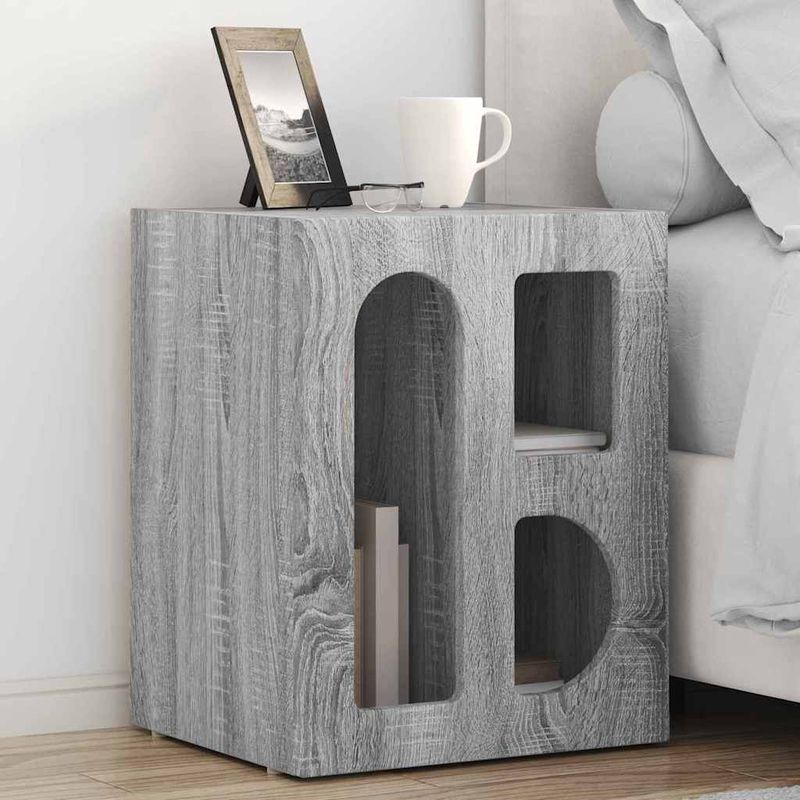 Casa si Gradina - Mobilier - Comode si corpuri - Noptiere - Noptiera Gri Sonoma 40 x 35 x 50 cm Lemn compozit - Infinity.ro