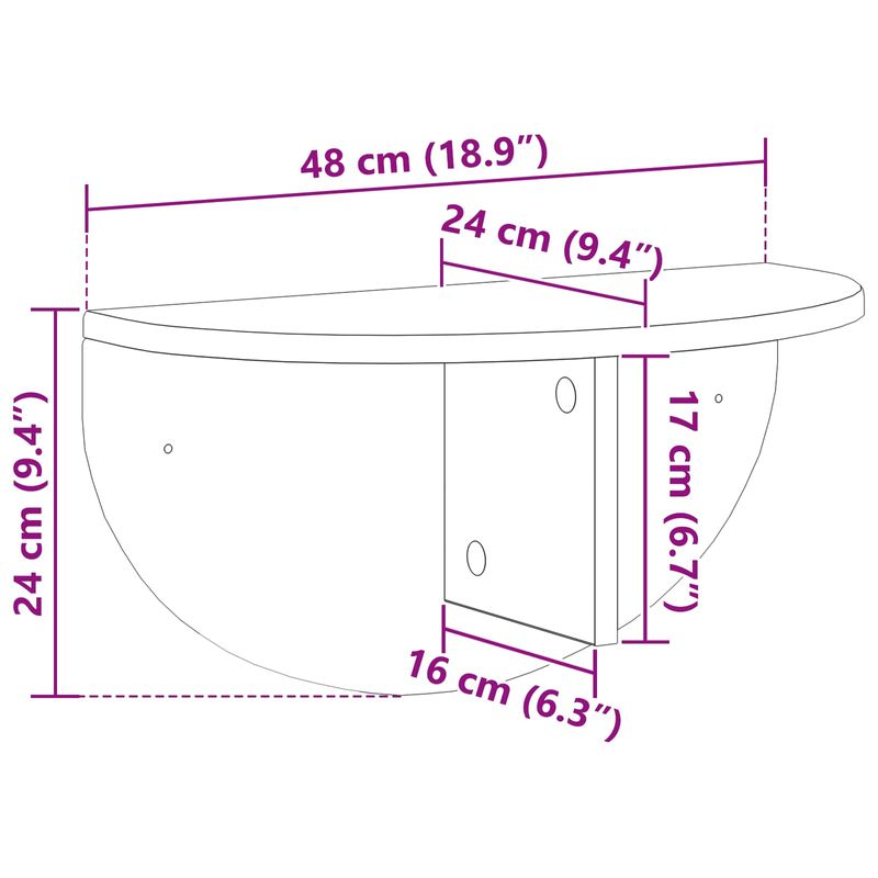 Casa si Gradina - Mobilier - Biblioteci si rafturi - Rafturi - Raft de perete Pe perete 2 pcs Stejar Sonoma 38 x 19 x 19 cm - Infinity.ro
