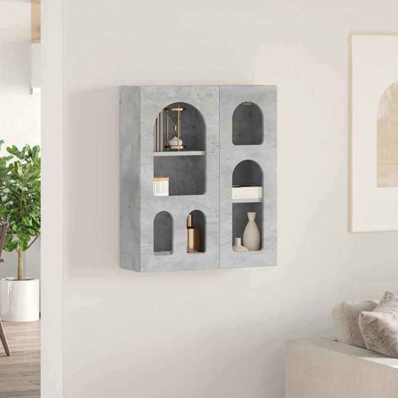 Casa si Gradina - Mobilier - Dulapuri si sifoniere - Dulapuri - Dulap suspendat Gri din beton 59 x 20 x 71.5 cm Lemn compozit - Infinity.ro