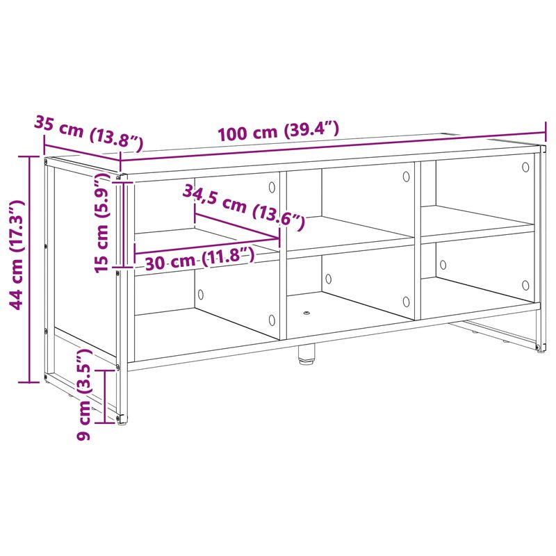 Casa si Gradina - Mobilier - Organizare si depozitare - Organizator incaltaminte - Dulap pentru pantofi Stejar Negru 60 x 35 x 44 cm Lemn compozit - Infinity.ro