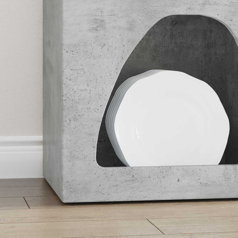 Casa si Gradina - Mobilier - Comode si corpuri - Comode - Bufet Gri din beton 40 x 35 x 100.5 cm Lemn compozit - Infinity.ro