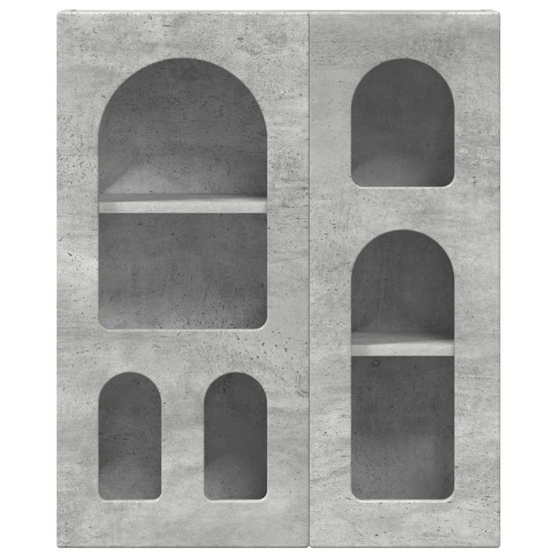 Casa si Gradina - Mobilier - Dulapuri si sifoniere - Dulapuri - Dulap suspendat Gri din beton 59 x 20 x 71.5 cm Lemn compozit - Infinity.ro
