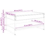 Casa si Gradina - Mobilier - Mese si birouri - Masute de cafea - Masa de cafea Gri Sonoma 80 x 50 x 40 cm Lemn compozit - Infinity.ro