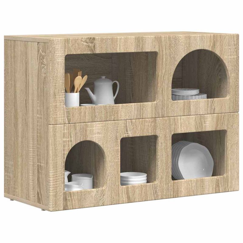 Casa si Gradina - Mobilier - Comode si corpuri - Comode - Bufet Stejar Sonoma 80.5 x 35 x 59 cm Lemn compozit - Infinity.ro