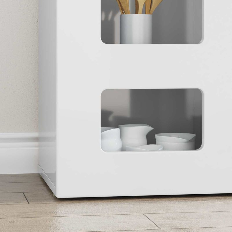 Casa si Gradina - Mobilier - Comode si corpuri - Comode - Bufet Alb lucios 100 x 35 x 59 cm Lemn compozit - Infinity.ro