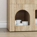 Casa si Gradina - Mobilier - Comode si corpuri - Comode - Bufet Stejar Sonoma 80.5 x 35 x 59 cm Lemn compozit - Infinity.ro