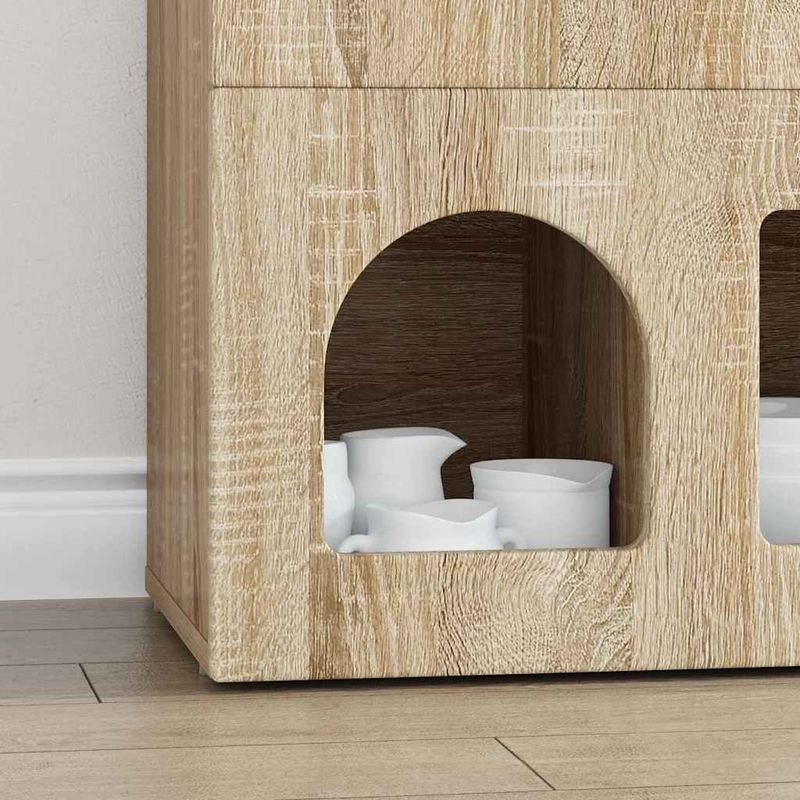 Casa si Gradina - Mobilier - Comode si corpuri - Comode - Bufet Stejar Sonoma 80.5 x 35 x 59 cm Lemn compozit - Infinity.ro