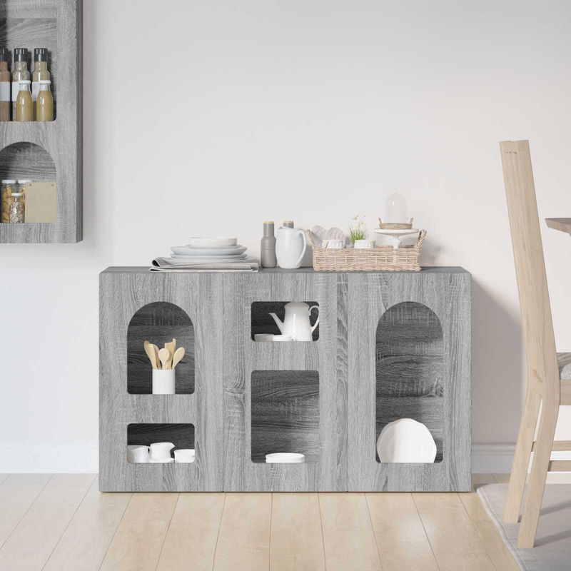 Casa si Gradina - Mobilier - Comode si corpuri - Comode - Bufet Gri Sonoma 100 x 35 x 59 cm Lemn compozit - Infinity.ro