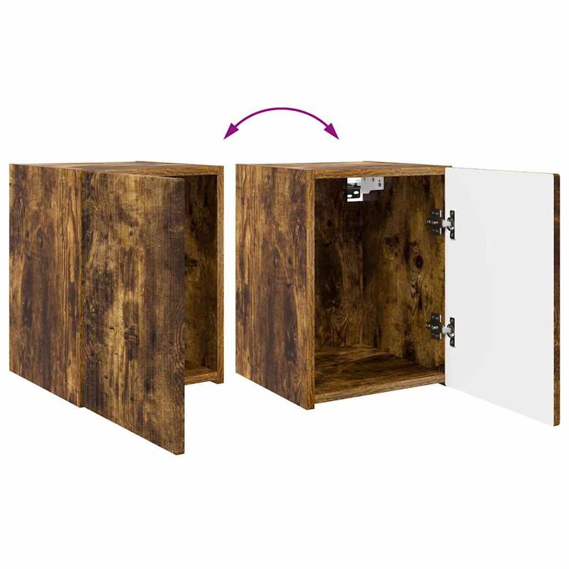 Casa si Gradina - Mobilier - Comode si corpuri - Comode - Dulap TV de perete Stejar fumuriu 30 x 31 x 40 cm Lemn compozit - Infinity.ro