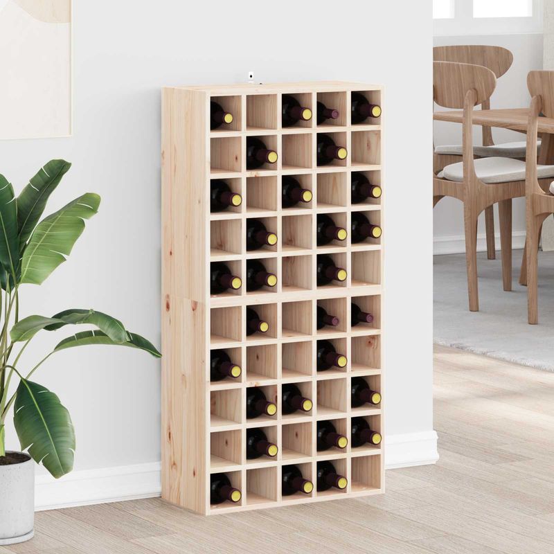 Casa si Gradina - Mobilier - Biblioteci si rafturi - Rafturi - Raft pentru vin 2 pcs natural 56 x 25 x 56 cm Lemn de pin masiv - Infinity.ro