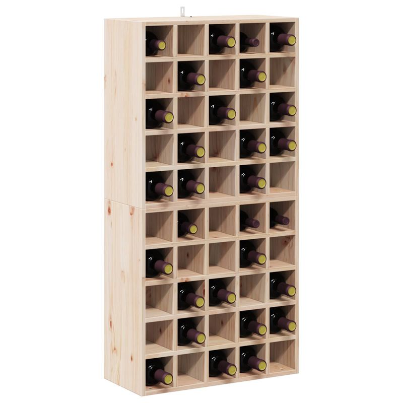 Casa si Gradina - Mobilier - Biblioteci si rafturi - Rafturi - Raft pentru vin 2 pcs natural 56 x 25 x 56 cm Lemn de pin masiv - Infinity.ro