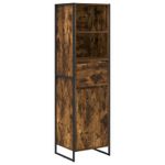 Casa si Gradina - Mobilier - Comode si corpuri - Comode - Dulap pentru carti cu sertar Stejar fumuriu 43 x 36 x 150.5 cm - Infinity.ro
