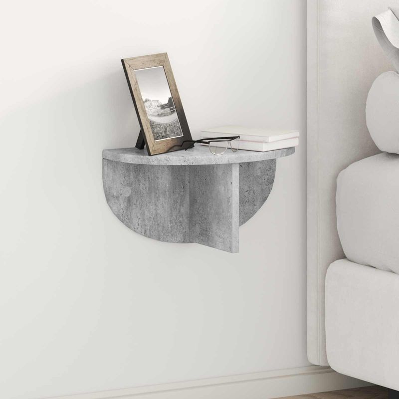 Casa si Gradina - Mobilier - Biblioteci si rafturi - Rafturi - Raft de perete Pe perete 2 pcs Gri din beton 38 x 19 x 19 cm - Infinity.ro
