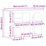 Casa si Gradina - Mobilier - Comode si corpuri - Comode - Bufet Stejar Sonoma 80.5 x 35 x 59 cm Lemn compozit - Infinity.ro