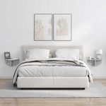 Casa si Gradina - Mobilier - Biblioteci si rafturi - Rafturi - Raft de perete Pe perete 2 pcs Gri din beton 38 x 19 x 19 cm - Infinity.ro