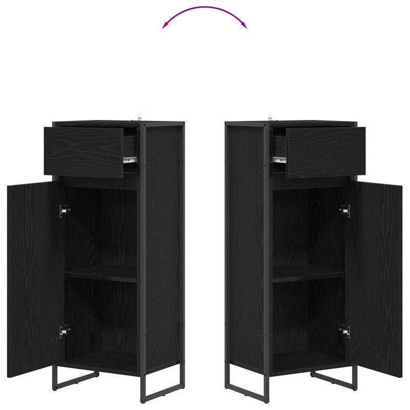 Casa si Gradina - Mobilier - Mobilier baie - Corpuri baie - Dulap de Baie Stejar Negru 40 x 30 x 100 cm Lemn compozit - Infinity.ro