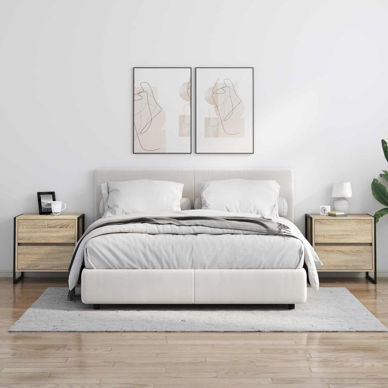 Casa si Gradina - Mobilier - Comode si corpuri - Noptiere - Noptiera cu sertar 2 pcs Sonoma 50 x 39.5 x 50 cm Lemn compozit - Infinity.ro