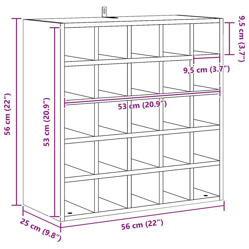 Casa si Gradina - Mobilier - Biblioteci si rafturi - Rafturi - Raft pentru vin 2 pcs Alb 56 x 25 x 56 cm Lemn de pin masiv - Infinity.ro