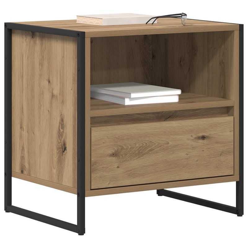 Casa si Gradina - Mobilier - Comode si corpuri - Noptiere - Noptiera Stejar artizanal 50 x 39,5 x 50 cm Lemn compozit - Infinity.ro
