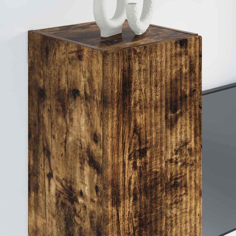 Casa si Gradina - Mobilier - Comode si corpuri - Comode - Dulap TV de perete Stejar fumuriu 30 x 31 x 80 cm Lemn compozit - Infinity.ro