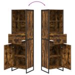 Casa si Gradina - Mobilier - Comode si corpuri - Comode - Dulap pentru carti cu sertar Stejar fumuriu 43 x 36 x 150.5 cm - Infinity.ro