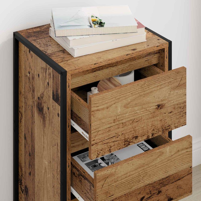 Casa si Gradina - Mobilier - Comode si corpuri - Comode - Bufet cu sertar Lemn Vechi 42 x 36 x 75.5 cm Lemn compozit - Infinity.ro