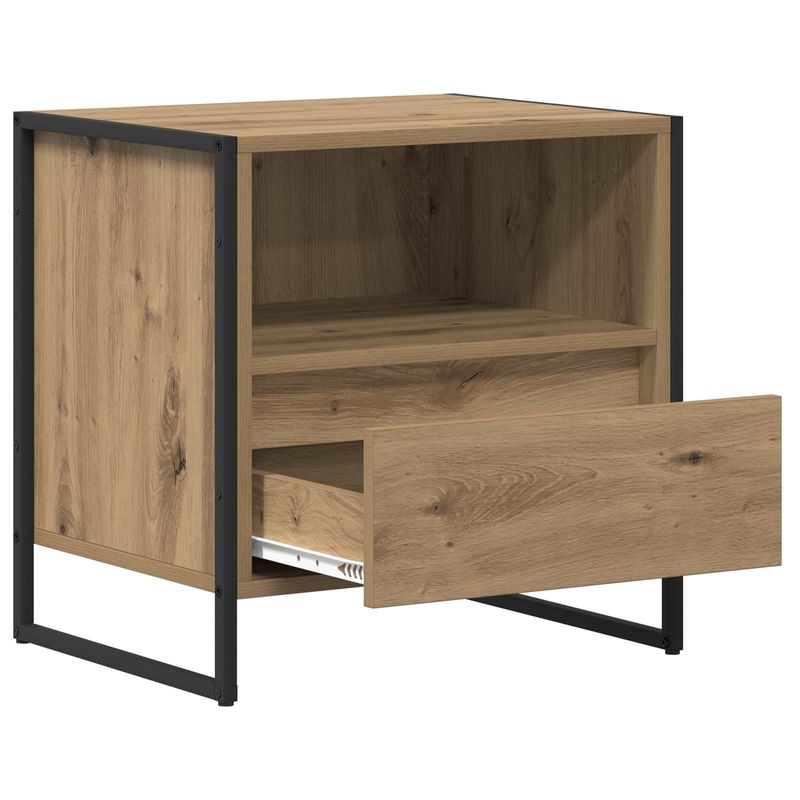Casa si Gradina - Mobilier - Comode si corpuri - Noptiere - Noptiera Stejar artizanal 50 x 39,5 x 50 cm Lemn compozit - Infinity.ro