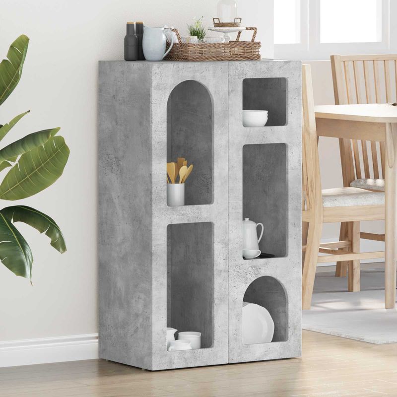 Casa si Gradina - Mobilier - Comode si corpuri - Comode - Bufet Gri din beton 59 x 35 x 100,5 cm Lemn compozit - Infinity.ro