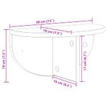 Casa si Gradina - Mobilier - Biblioteci si rafturi - Rafturi - Raft de perete Pe perete 2 pcs Stejar fumuriu 38 x 19 x 19 cm - Infinity.ro