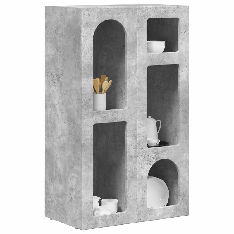 Casa si Gradina - Mobilier - Comode si corpuri - Comode - Bufet Gri din beton 59 x 35 x 100,5 cm Lemn compozit - Infinity.ro