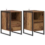 Casa si Gradina - Mobilier - Comode si corpuri - Noptiere - Noptiera 2 pcs Lemn Vechi 39,5 x 30 x 50 cm Lemn compozit - Infinity.ro