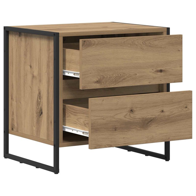 Casa si Gradina - Mobilier - Comode si corpuri - Noptiere - Noptiera 2 pcs Stejar artizanal 50 x 39.5 x 50 cm Lemn compozit - Infinity.ro