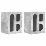 Casa si Gradina - Mobilier - Comode si corpuri - Noptiere - Noptiera 2 pcs Gri din beton 40 x 35 x 50 cm Lemn compozit - Infinity.ro