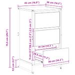 Casa si Gradina - Mobilier - Comode si corpuri - Comode - Bufet cu sertar Lemn Vechi 42 x 36 x 75.5 cm Lemn compozit - Infinity.ro