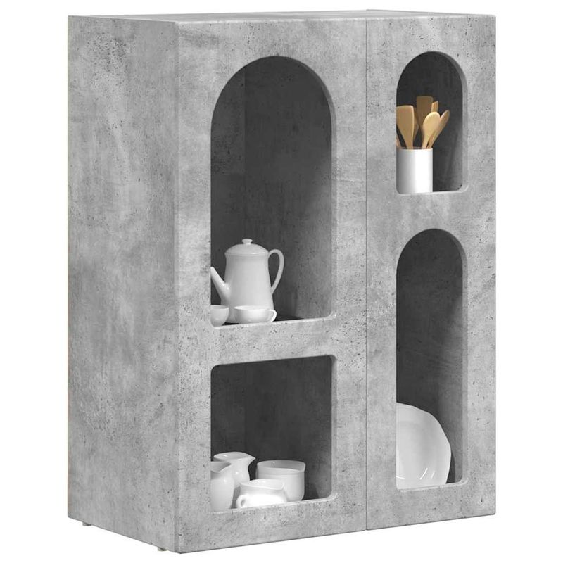 Casa si Gradina - Mobilier - Comode si corpuri - Comode - Bufet Gri din beton 59 x 35 x 80.5 cm Lemn compozit - Infinity.ro